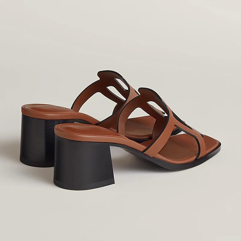 Giày Hermes Izzy 60 Sandal Nữ Nâu